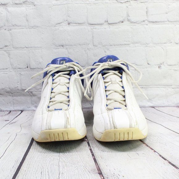 Reebok RB 306 FLU 4-95011 White Blue Faux Leather Basketball Shoes 10.5 - Picture 4 of 9